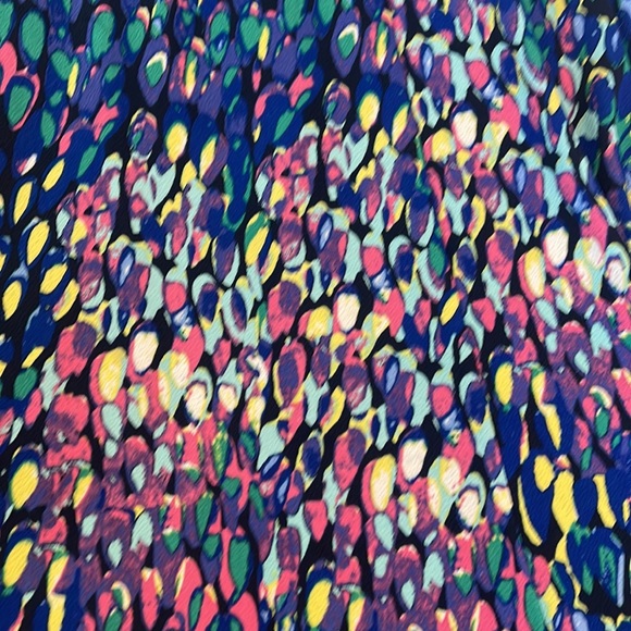 Cleo stretchy short sleeved & scoop neckline multicoloured dress - Picture 8 of 11